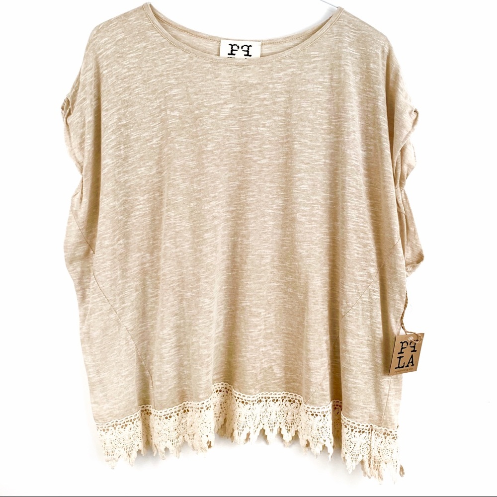 Oversized Shirt PPLA NWT Women’s Oatmeal Small